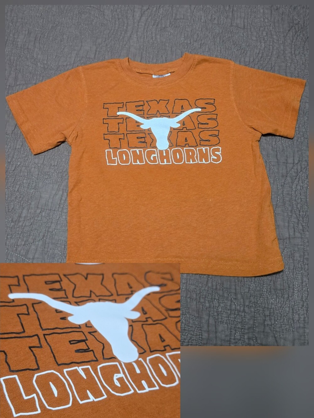 Texas longhorns Rivalry 91 UT #1 football short sleeve bevo tee, toddler 3T